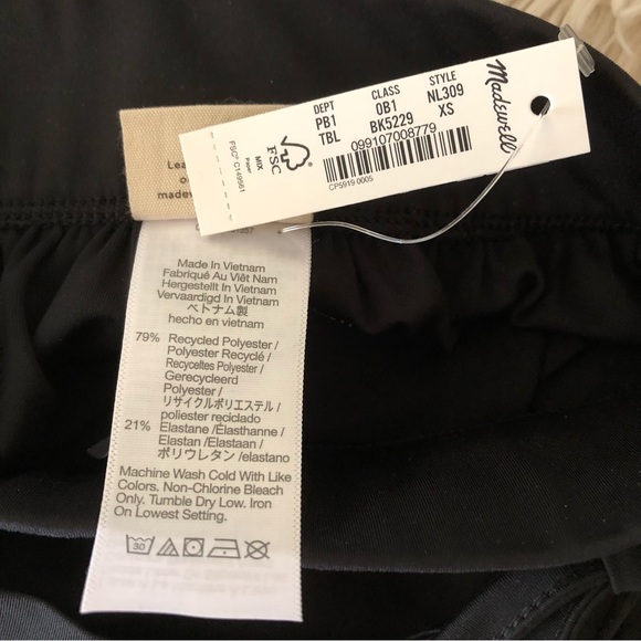 {madewell} mwl flex wrap skort nwt - Picture 4 of 4